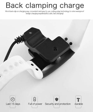 Planet Gates Black Monitor Smart Watches Clock for IOS iPhone Android Lovers' Couple's Blood Pressure Oxygen Smart Wrist Watch