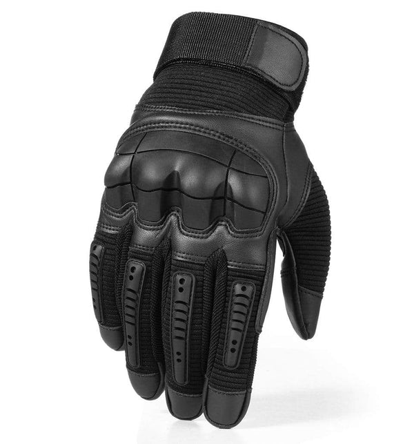 Planet Gates Black Moto Motocross Glove Men Leather Motorcycle Full Finger Gloves Cycling Bike Bicycle Riding BMX Enduro Work Mittens Summer