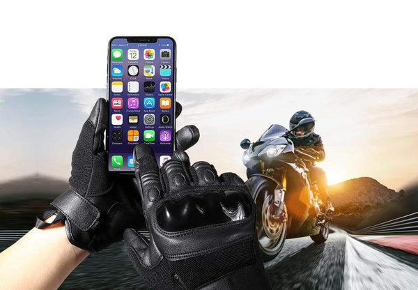 Planet Gates Black Moto Motocross Glove Men Leather Motorcycle Full Finger Gloves Cycling Bike Bicycle Riding BMX Enduro Work Mittens Summer