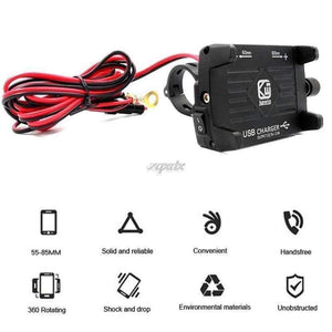 Planet Gates Black Motorcycle Phone Holder With USB Charger Mobile Phone Holder for Electric Car Motorbike Mountain Bike Holder Z07 Drop ship