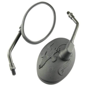 Planet Gates Black Motorcycle rearview mirror 10mm side mirror for Kawasaki EL250 EN400 EN450 EN500 VN250 VN400 Vulcan Classic VN750 VN800