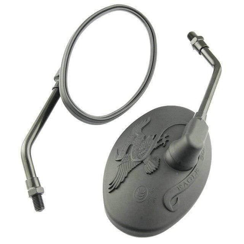 Planet Gates Black Motorcycle rearview mirror 10mm side mirror for Kawasaki EL250 EN400 EN450 EN500 VN250 VN400 Vulcan Classic VN750 VN800