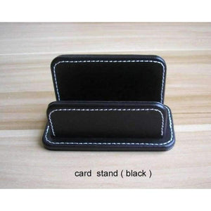 Planet Gates black mouse mat PU leather wood multifonctional desk stationery organizer pen holder memo holder note case office desktop accessories K226