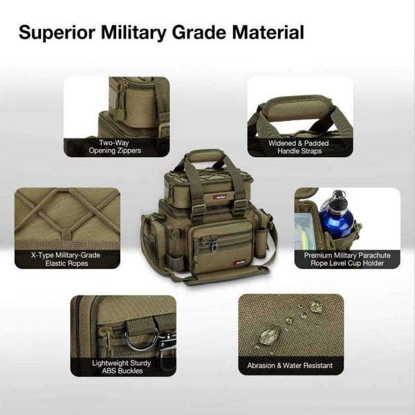 Planet Gates Black Multifunctional Fishing Bag Large Storage Tackle Box Bag Portable Outdoor Sports Hiking Camping Bag Bolsa De Pesca