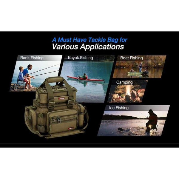 Planet Gates Black Multifunctional Fishing Bag Large Storage Tackle Box Bag Portable Outdoor Sports Hiking Camping Bag Bolsa De Pesca