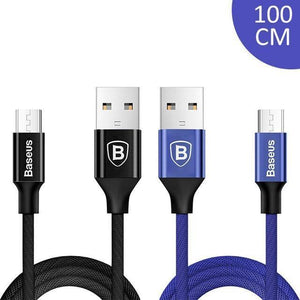 Planet Gates Black Navy Blue 2pcs/lot, Baseus Micro USB Cable 2A Fast Data Sync Charging Microusb Charger For Samsung Xiaomi HTC Android Mobile Phone Cables