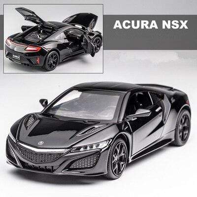 Planet Gates Black New 1:32 Acura NSX Alloy Sports Car Model Diecast & Toy Vehicles Metal Super Car Model Simulation Sound Light Childrens Toy Gift