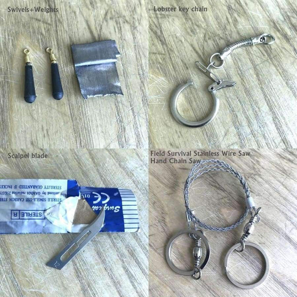 Planet Gates black NEW EDC.1991 12 in1 Outdoor Camping Equipment Sealed box Survival Kit SOS Knife Carabiner Edc Tools for compass Wire Saw