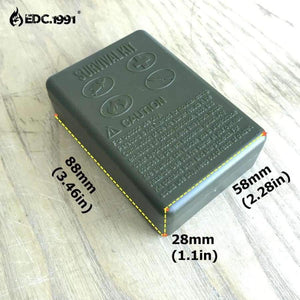 Planet Gates black NEW EDC.1991 12 in1 Outdoor Camping Equipment Sealed box Survival Kit SOS Knife Carabiner Edc Tools for compass Wire Saw