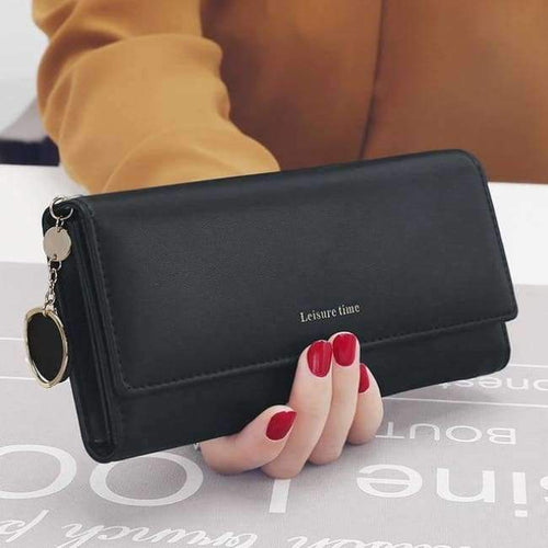 Planet Gates Black New Fashion Women Wallets Long Style Multi-functional wallet Purse Fresh PU leather Female Clutch Card Holder