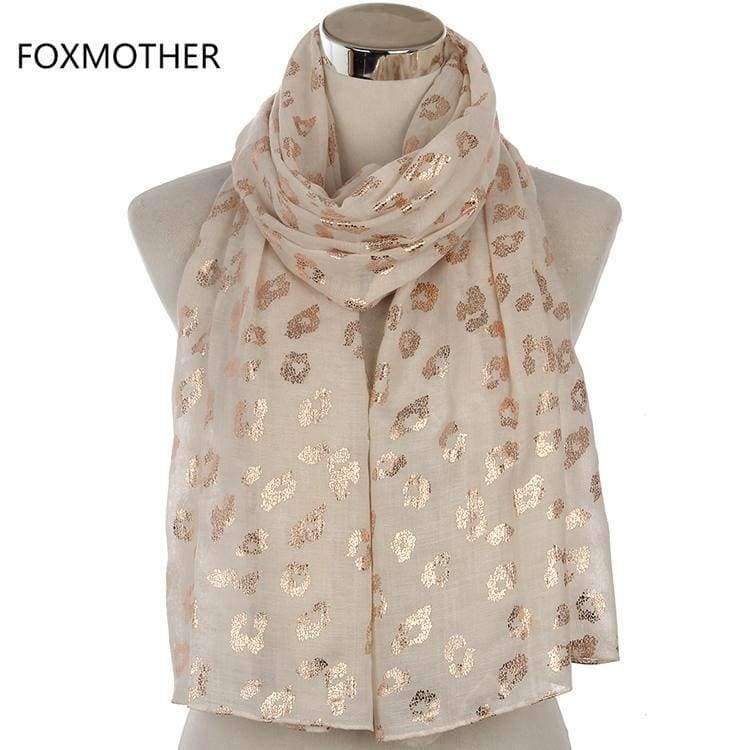 Planet Gates Black New Ladies Fashionable Navy Pink Metallic Foil Rose Gold Leopard Long Scarf Evening Wrap Shawl Women Gifts