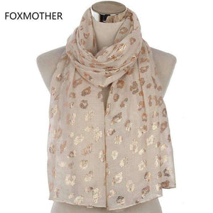 Planet Gates Black New Ladies Fashionable Navy Pink Metallic Foil Rose Gold Leopard Long Scarf Evening Wrap Shawl Women Gifts