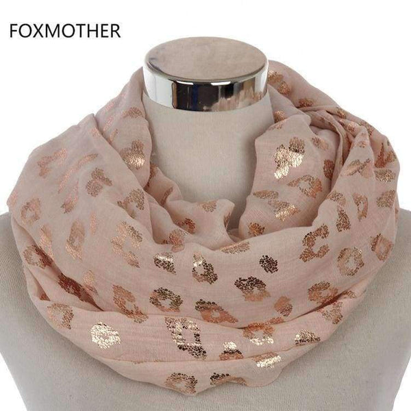 Planet Gates Black New Ladies Fashionable Navy Pink Metallic Foil Rose Gold Leopard Long Scarf Evening Wrap Shawl Women Gifts