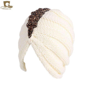 Planet Gates Black NEW Winter Warm Women Slouchy Beanie Beaded Flower Knit Turban Skull Cap Peaded Baggy Knitted Hat