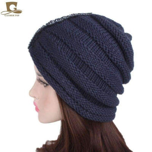 Planet Gates Black NEW Winter Warm Women Slouchy Beanie Beaded Flower Knit Turban Skull Cap Peaded Baggy Knitted Hat