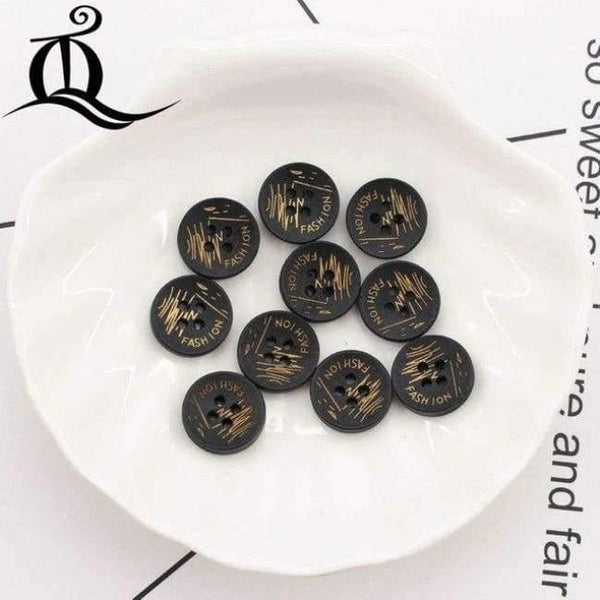Planet Gates Black Nickel 10 color mix British style black 100pcs picture Print 4 Holes Wooden Buttons 15mm Sewing Scrapbooking Crafts,tq BUTTONS 12