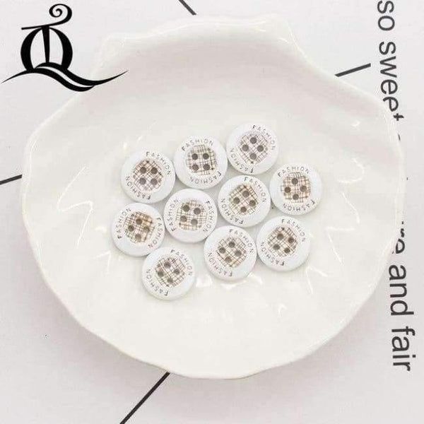 Planet Gates Black Nickel 10 color mix British style white 100pcs picture Print 4 Holes Wooden Buttons 15mm Sewing Scrapbooking Crafts,tq BUTTONS 12