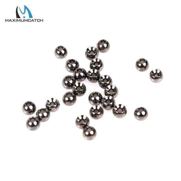 Planet Gates Black Nickle / 2.0mm 25pcs/lot 2.0-3.8mm Fly Tying Tungsten Beads Round Nymph Head Ball Fly Tying Material 18 Different Colors