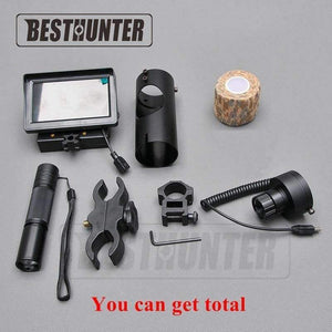 Planet Gates Black Night Vision Riflescope Outdoor Hunting Scopes Optics Sight Tactical Digital Infrared With Battery Monitor and Flashlight