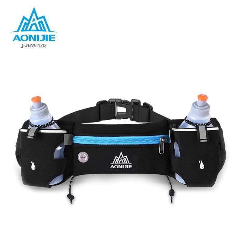 Planet Gates black no bottle Running Waist Pack Outdoor Sports Hiking Racing Gym Fitness Lightweight Hydration Belt Water Bottle Hip Bag