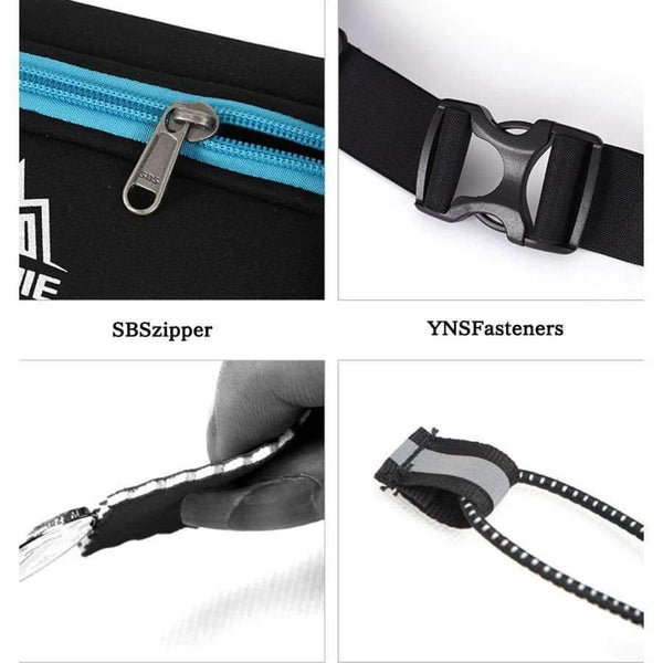 Planet Gates black no bottle Running Waist Pack Outdoor Sports Hiking Racing Gym Fitness Lightweight Hydration Belt Water Bottle Hip Bag