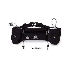 Planet Gates black no bottle Running Waist Pack Outdoor Sports Hiking Racing Gym Fitness Lightweight Hydration Belt Water Bottle Hip Bag