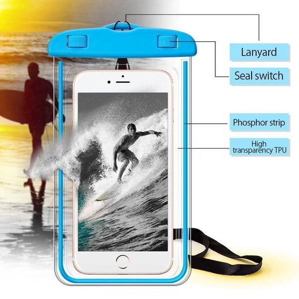 Planet Gates Black No Light Universal Waterproof Case For iPhone 5S 6 6S 7 Plus Samsung Xiaomi Redmi 3s Note 3 4 Pro MI5 Cover WaterProof Pouch Max 6" Phone