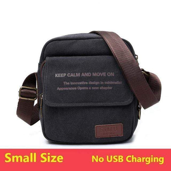 Planet Gates black No USB Bag High Quality Men Canvas Shoulder Bag Casual Travel Men's Crossbody Bag Male Messenger Bags 3 Size