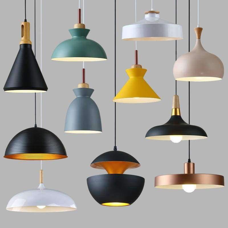Planet Gates Black Nordic restaurant lamps Modern minimalist office chandeliers Aluminum single-head pendant lamp shade Dining room chandeliers