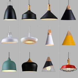 Planet Gates Black Nordic restaurant lamps Modern minimalist office chandeliers Aluminum single-head pendant lamp shade Dining room chandeliers