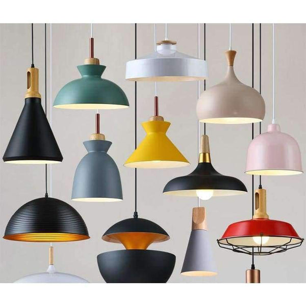 Planet Gates Black Nordic restaurant lamps Modern minimalist office chandeliers Aluminum single-head pendant lamp shade Dining room chandeliers