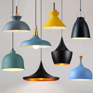 Planet Gates Black Nordic restaurant lamps Modern minimalist office chandeliers Aluminum single-head pendant lamp shade Dining room chandeliers