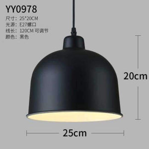 Planet Gates Black Nordic restaurant lamps Modern minimalist office chandeliers Aluminum single-head pendant lamp shade Dining room chandeliers