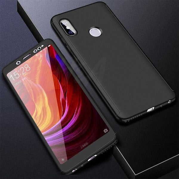Planet Gates Black / Note 5A ( 32GB ) H&A H&A Luxury 360 Degree Full Cover Phone Case For Xiaomi Redmi Note 5 5A Screen Protector Cover 4X 4A Note 5 Plus Case Glass