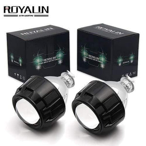 Planet Gates Black one 2.5 inch Mini Bi Xenon HID Projector Headlight Lenses Retrofit Fit H4 H7 Car Head Lamp W/ Gating Gun Shrouds