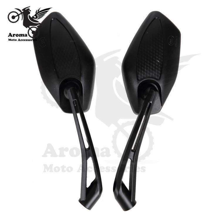 Planet Gates black ONE Pair Motorcycle Mirror Accessories Scooter Parts Motor Rearview Mirrors For Suzuki Kawasaki Honda Yamaha Motor partss