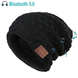 Planet Gates Black / One Size Bluetooth Beanie 5.0 for Men Women Smart Hat with Wireless Sport Headphones Knit Speaker Cap As Unique Gifts, Built-in Mic