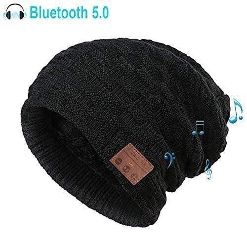 Planet Gates Black / One Size Bluetooth Beanie 5.0 for Men Women Smart Hat with Wireless Sport Headphones Knit Speaker Cap As Unique Gifts, Built-in Mic