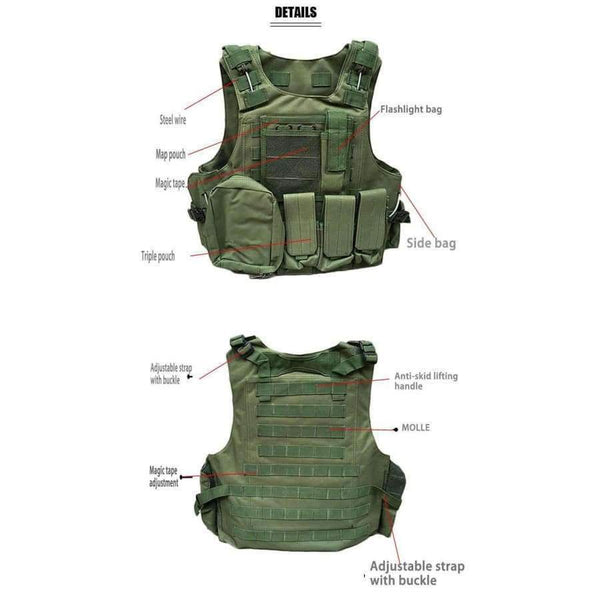 Camouflage Hunting Coat CS Hunting Military Tactical Vest Wargame Body Molle Armor Outdoor Equipment 5 Colors
