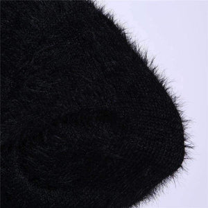 Planet Gates Black / One Size / China New Autumn Winter Women Turtleneck Mohair Sweater 20% Wool Soft Hand Oversize Knit Tops Thick Pullover in 4 Colors