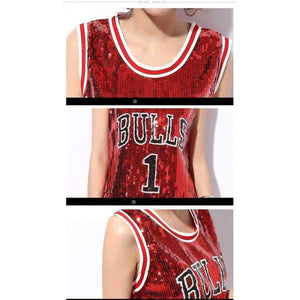 Planet Gates Black / One Size Female singer Sexy costume silver Red sequins dance wear bar dj clothes Top stage costumes women singer hip hop costume