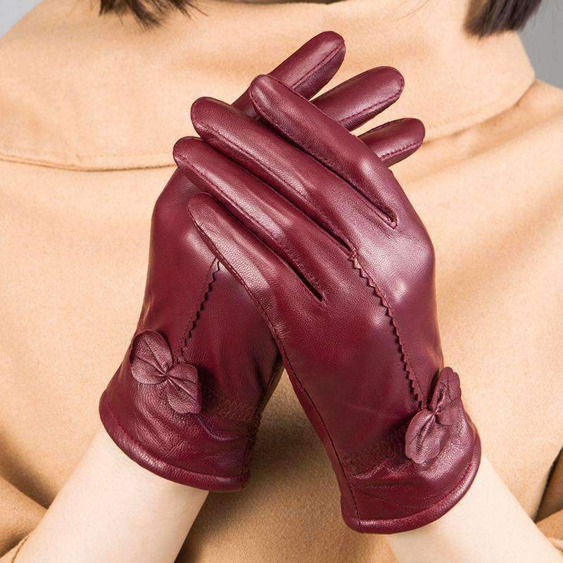 Planet Gates black / One Size high-grade genuine fashion winter leather female Thickening multiple colour gloves women gloves EE104