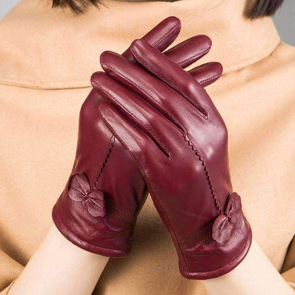 Planet Gates black / One Size high-grade genuine fashion winter leather female Thickening multiple colour gloves women gloves EE104