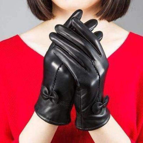 Planet Gates black / One Size high-grade genuine fashion winter leather female Thickening multiple colour gloves women gloves EE104