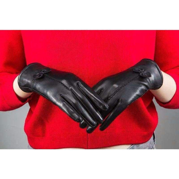 Planet Gates black / One Size high-grade genuine fashion winter leather female Thickening multiple colour gloves women gloves EE104