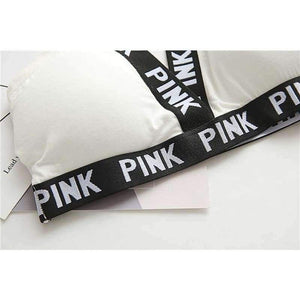 Planet Gates Black / One Size Lounge Underwear Comfortable Wireless Loungewear Lingerie Bra Set Black and White Cotton Bras Sets