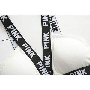 Planet Gates Black / One Size Lounge Underwear Comfortable Wireless Loungewear Lingerie Bra Set Black and White Cotton Bras Sets