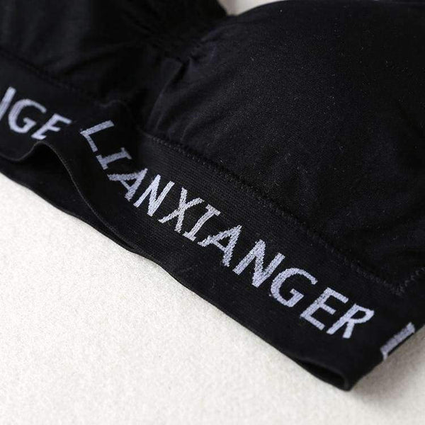 Planet Gates Black / One Size Lounge Underwear Comfortable Wireless Loungewear Lingerie Bra Set Padded Cotton Bras Sets