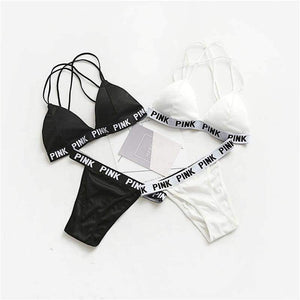 Planet Gates Black / One Size Lounge Underwear Comfortable Wireless Loungewear Lingerie Bra Thong Set Fitness Bras Sets