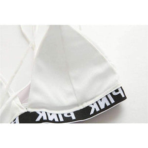 Planet Gates Black / One Size Lounge Underwear Comfortable Wireless Loungewear Lingerie Bra Thong Set Fitness Bras Sets